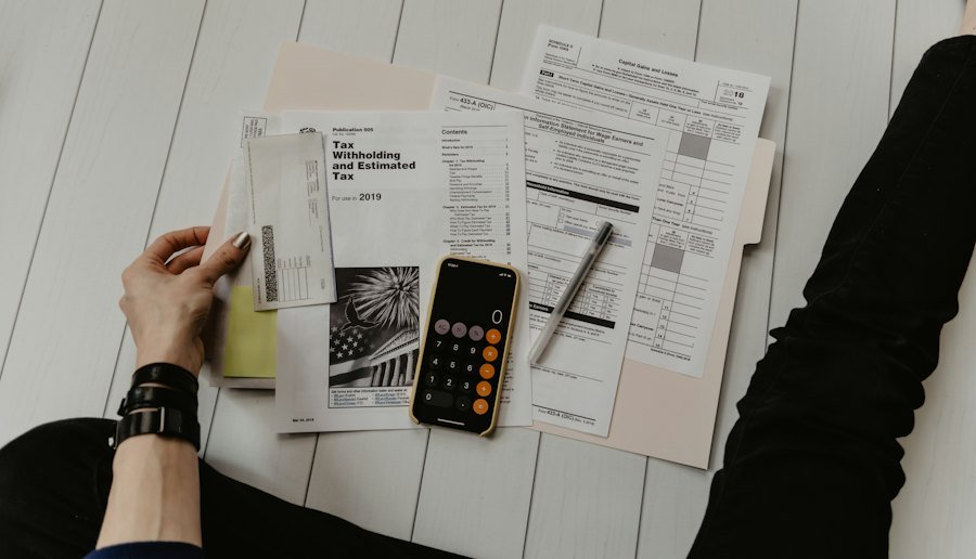 Reviewing loan documents with a calculator