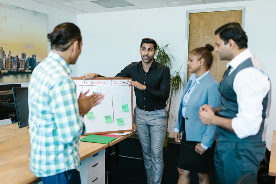 Founder presenting to investors